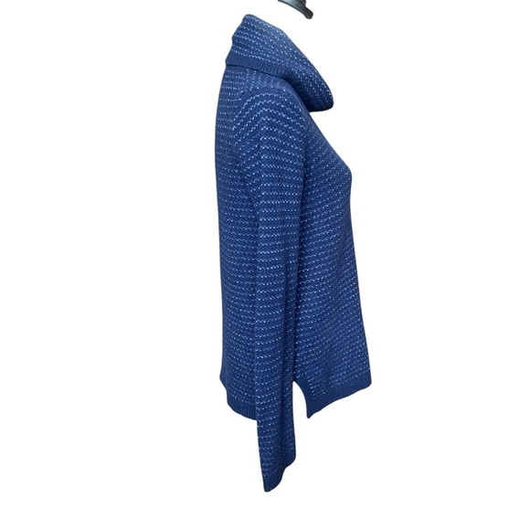 Lands End Cowlneck Sweater Women’s XS Navy Blue Turtleneck Pullover Classic Cozy - Picture 3 of 8